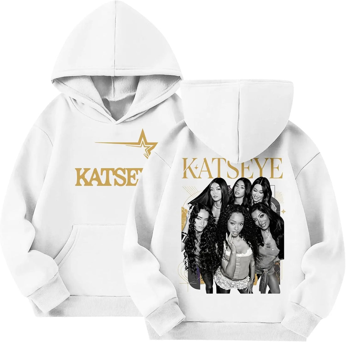 Kids Katseye Hoodies for Girls Katseye Merch Graphic Sweatshirts Long Sleeve Hoodie