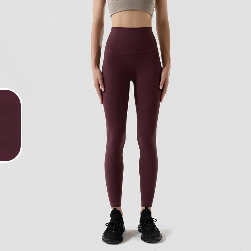 Women's 38 Colors Naked Feeling Yoga Leggings Women Sports Pants Tights Seamless Sport Femme Gym Leggins Workout Fitness Pants ATFH