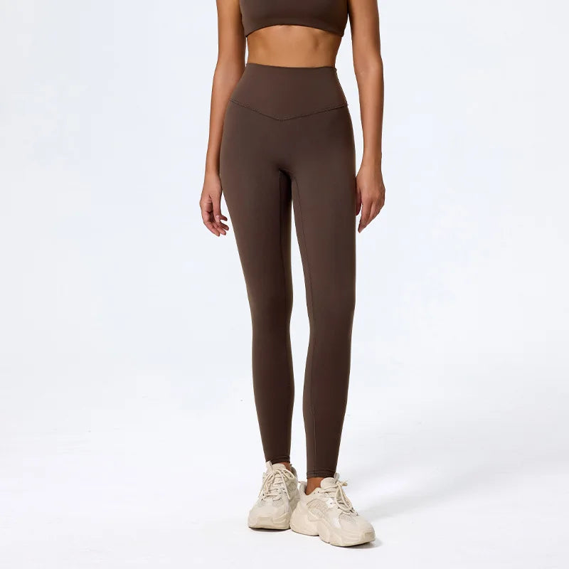 Hearuisavy Summer Super Soft Fabrics High Waist Leggings Gym Yoga Pants Running Workout Tights Push Up Sports Leggings Women - ATFH