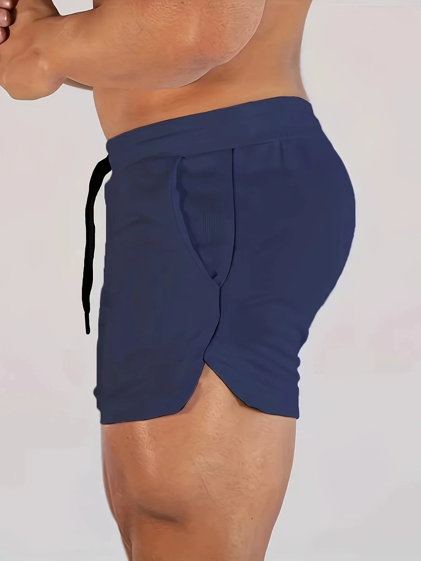 Men's Geometric Pattern Basketball Shorts with Mid Waist Micro Elastic Quick Drying Breathable Sports Pants for Running Fitness
