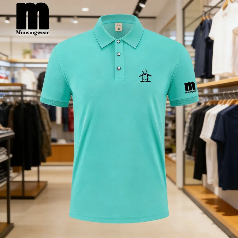 2026 Golf Polo Shirt Men's Business Polo Collar Half Sleeved Top New Summer Casual Short Sleeved T-shirt for Men An