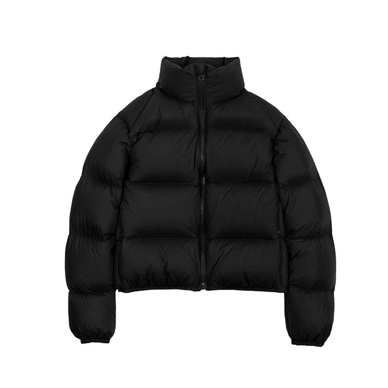 Autumn Winter Jacket for Women New Outwear Female Parka Cotton Winter Woman Coat Solid Color Short Parka Coat ATFH