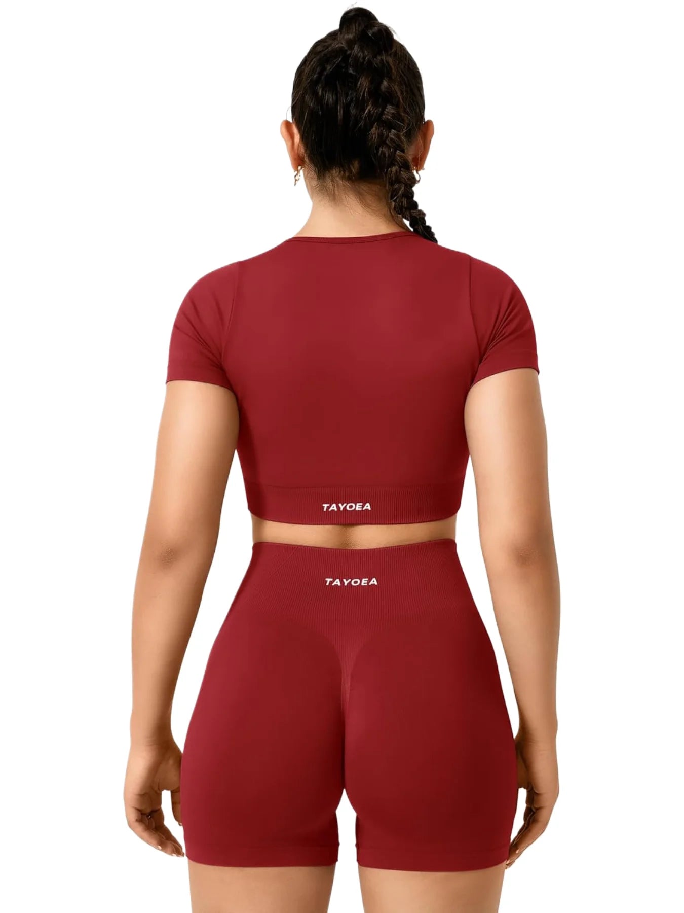 TAYOEA Seamless Yoga Shorts for Women, High-Waisted Tummy Control Fitness Shorts, Peach Lift Butt-Enhancing Sports Shorts, Tight-Fitting Quick-Dry Anti-Exposure Shorts, Outdoor Running Training Wear, Cycling Shorts Tahsi Fashion House