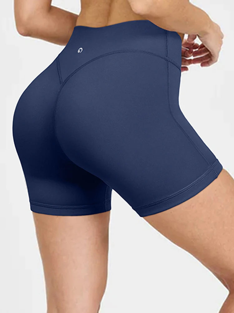 Summer Women's High-Waist Breathable Yoga Shorts High Elastic Running Tights Leggings Cycling Workout Gym Sports Shorts Tahsi Fashion House