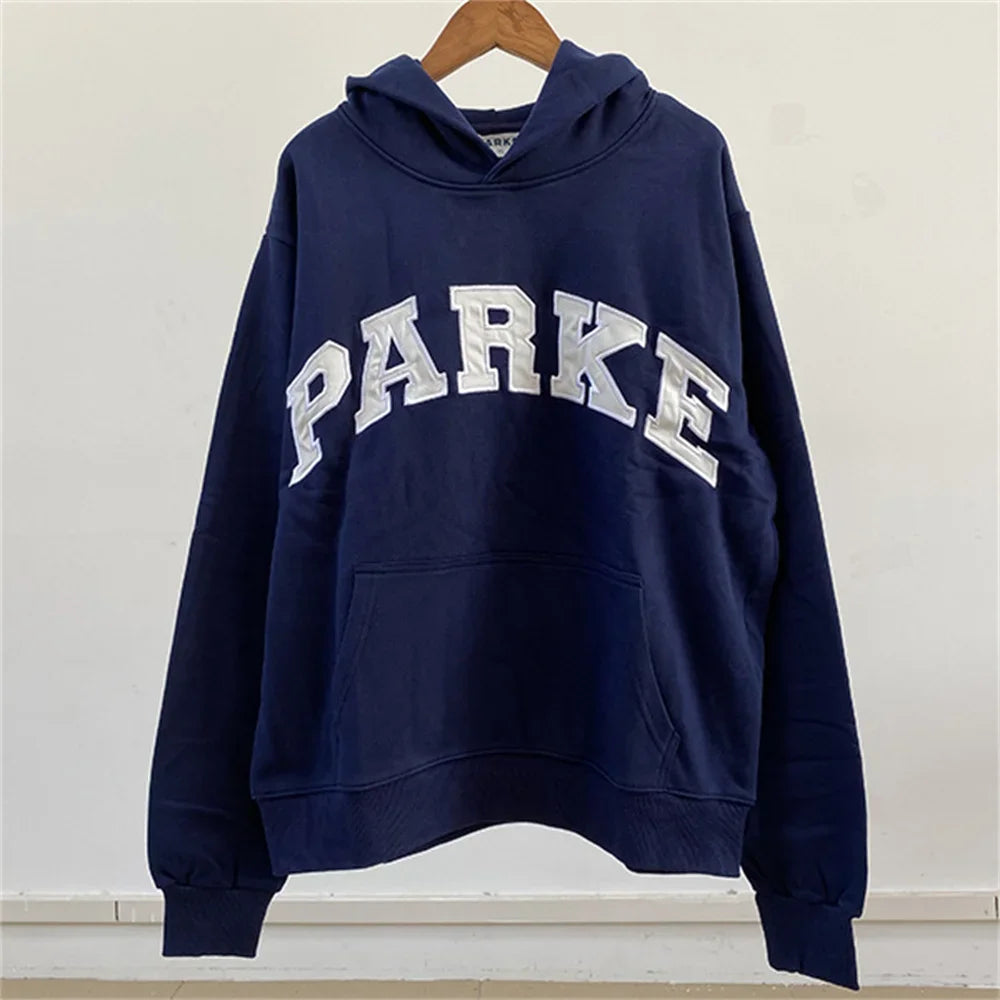 Women Vintage Long Sleeve Letters Embroidery Hoodies Top 2026 Spring New - ATFH