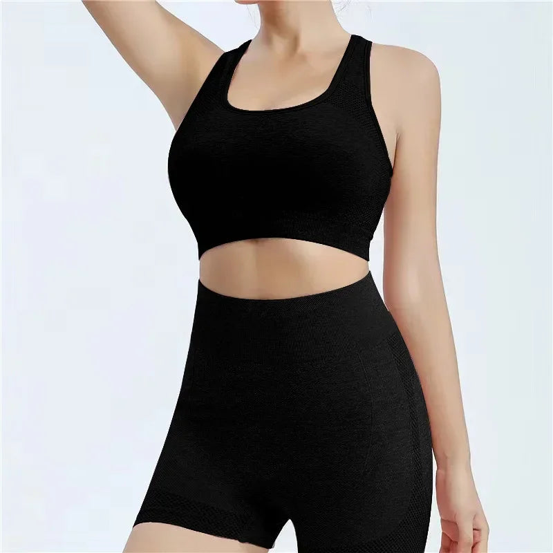 Yoga Set Gym Shorts Women Sport Bras Brassiere Workout Tops for Women Yoga Clothes Fitness Leggings Gym Set Seamless Yoga Sets Tahsi Fashion House