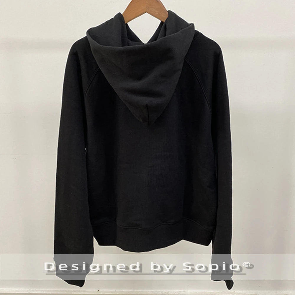 Black Strass Hoodies Women Autumn Winter Long Sleeve Oversized Sweatshirt Tops Lady Fashion Hooded Sweatshirt Streetwear 2026 - ATFH
