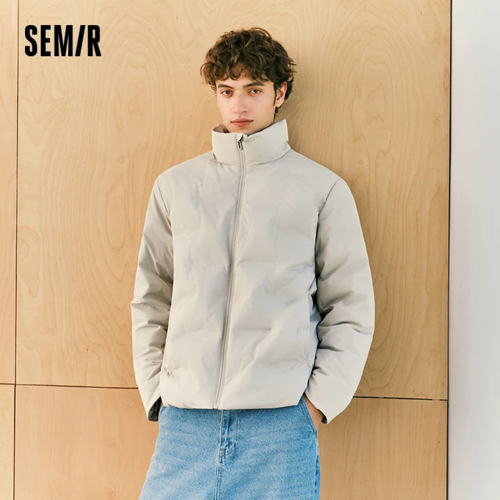 Semir Men Down Jacket Water Repellent Seamless Bonded 2026 Winter Outdoor Layer Warm Insulation Cold Weather Everyday Style