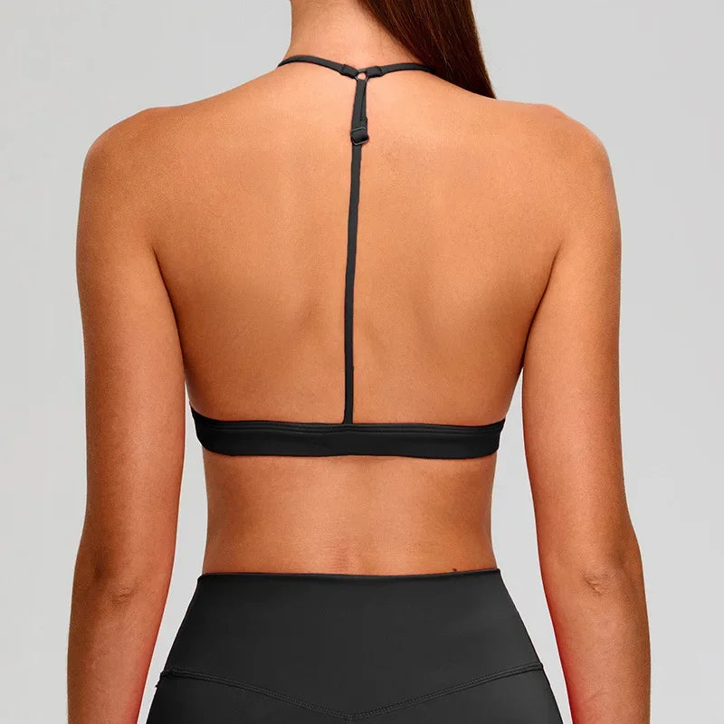Sports Underwear for Women Fitness Top Push Up Sport Bra Backless Yoga Bra Sport Tops Running Vest Breathable Workout Gym Wear - ATFH