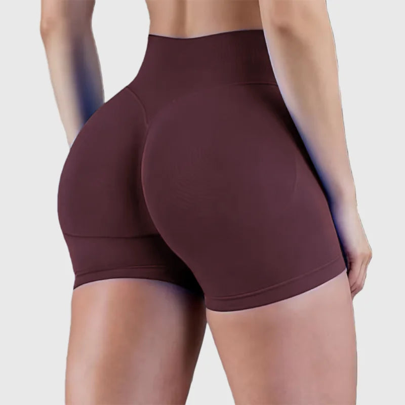 HISTELLO Women Sports Shorts 4.5" Seamless Low Waist Scrunch Bum Butt Lifting Stretch Gym Yoga Workout Fitness Short Leggings Tahsi Fashion House