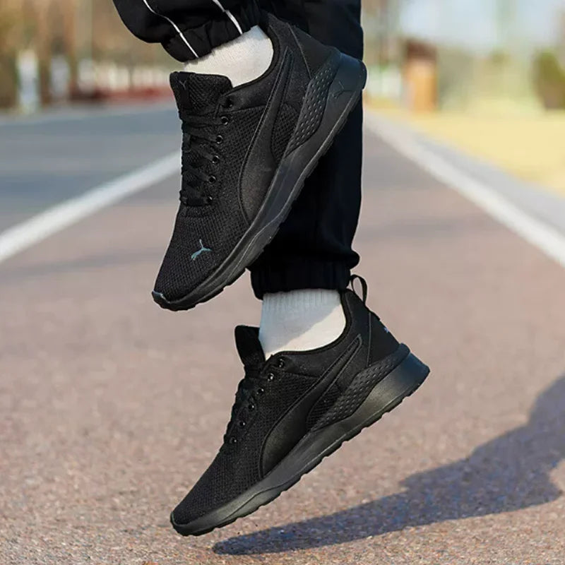 PUMA 371128-01 Unisex Summer Black Cushion Running Shoes Breathable Light Casual Sports Sneakers For Men Women