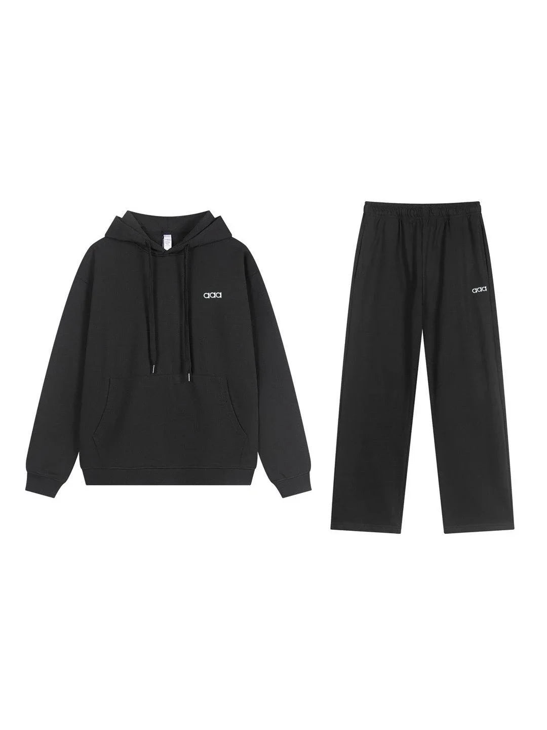 2026 Men's and Women's Autumn/Winter Sports Hoodie and Pants Comfortable Warm Loose Set Two Piece Set - ATFH