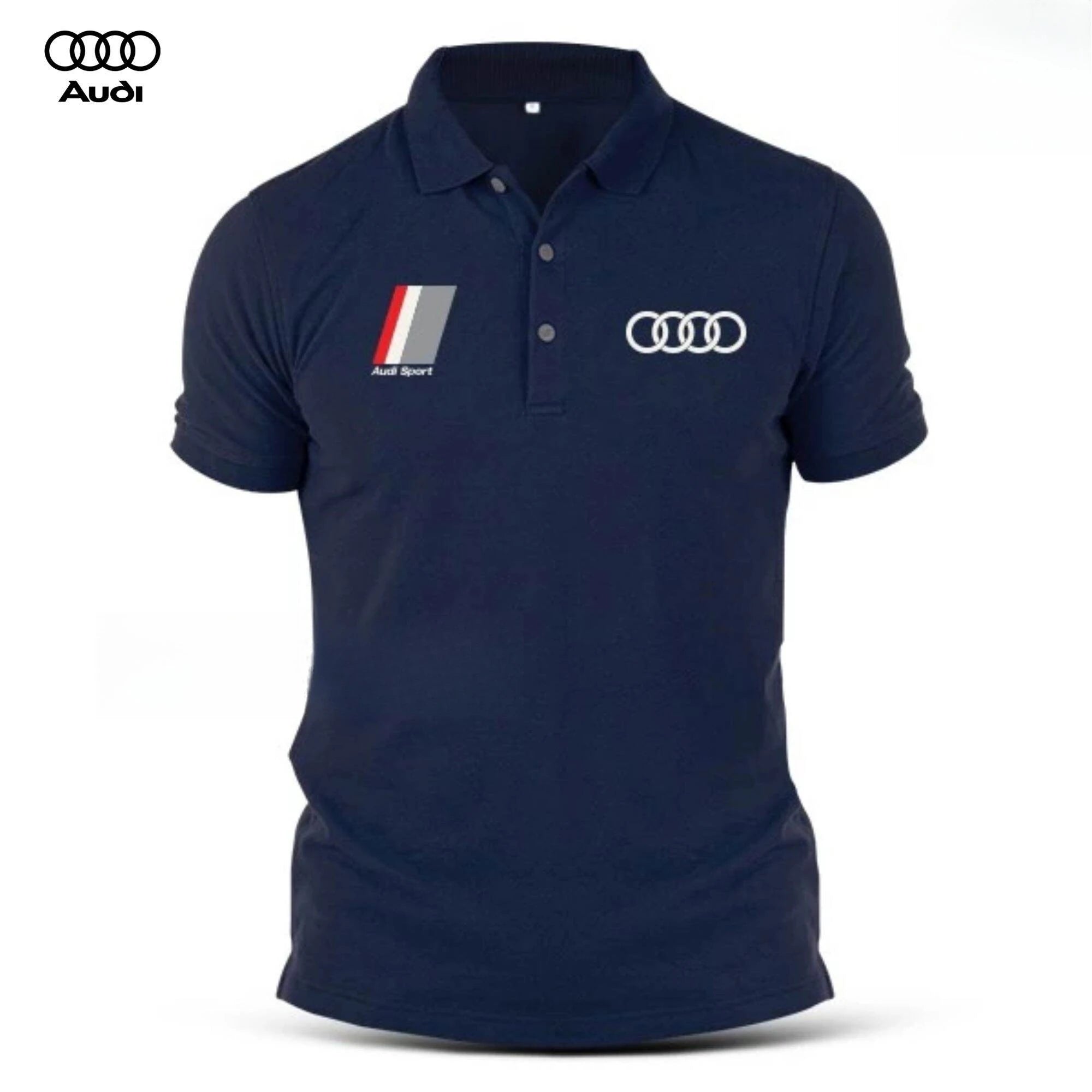 Polo Shirt T-shirt, Lapel, Audi Sports Car, Racing Car Enthusiast, Fan Gift T-shirt for Men and Women, Men and Women