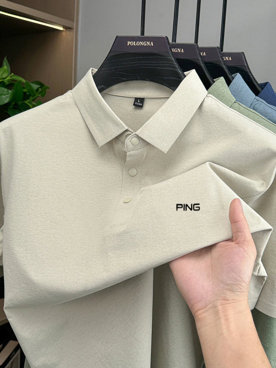 Fashion brand casual printed logo polo shirt, comfortable and breathable short-sleeve T-shirt perfect for summer outdoor sports