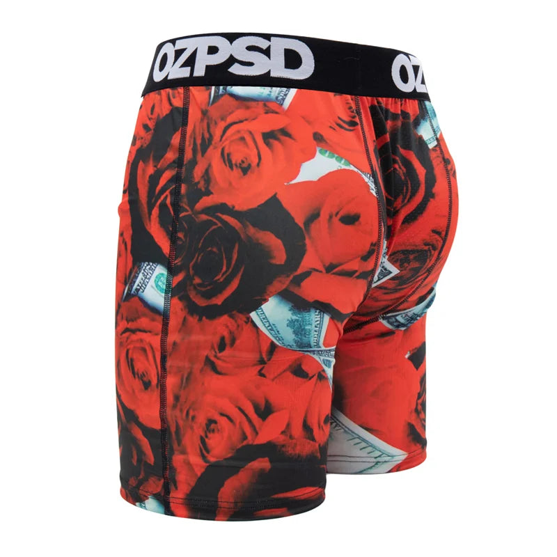 4/5Pcs Men Sexy Underwear Boxers Breathable Summer Men's Panties Fashion Print Underpants Male Plus Size L-XXL Man Boxers Trunks