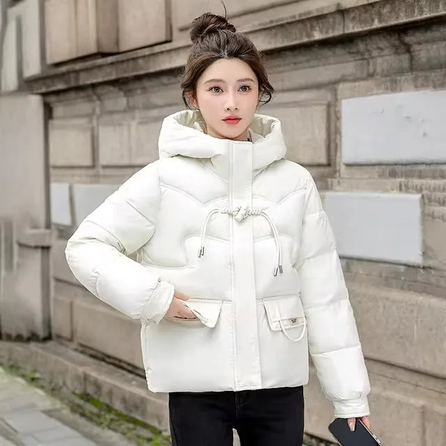 Winter Jacket Women Parkas 2025 New Korean Down Cotton Short Jackets Coat Female Casual Tops All-match Parka Ladies Outerwear ATFH