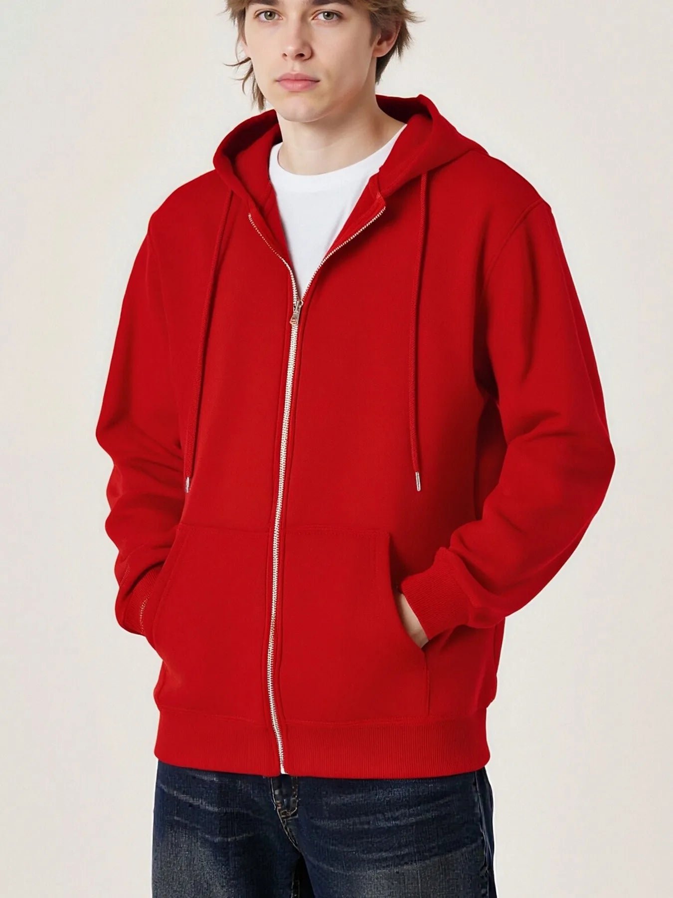 Autumn Winter Zip-Up Hoodie Solid Casual Outwear Comfy Fashion Sweatshirts Fleece Street Veste Loose Oversize Top Soft lothes - ATFH