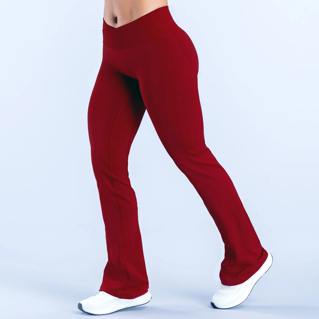 DF Vision Flares Women Seamless Gym Yoga Pants High Cross Waist Fashion Sports Leggings Fitness Wide-leg Workout Trousers ATFH