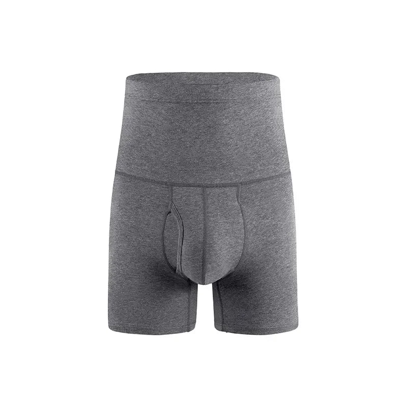 High Waist Cotton Boxers Men Abdominal 150KG Sports Bodyshape Panties Plus Size 9XL 8XL Underpants Warm Belly Protection Shorts