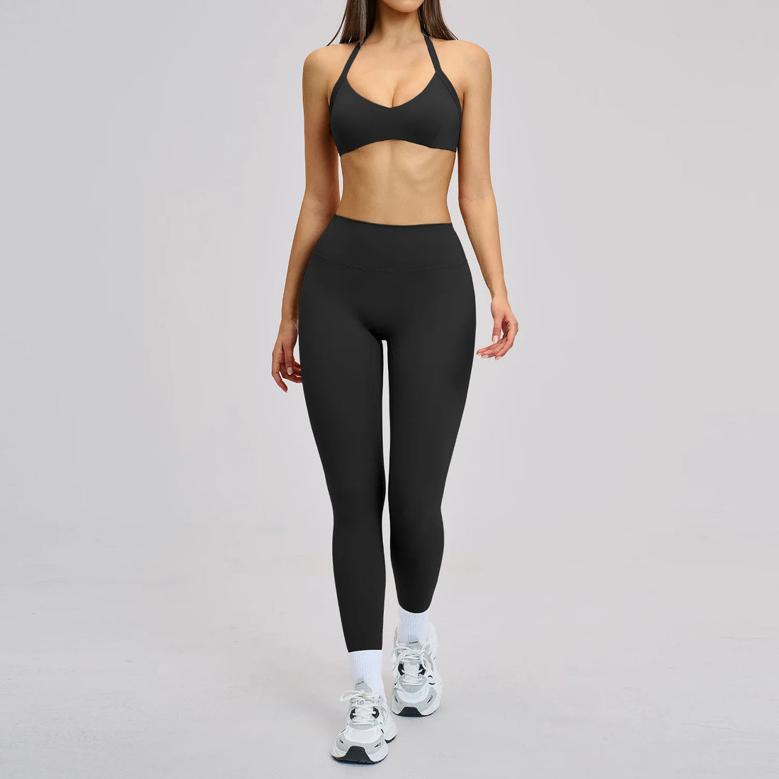 Women's Yoga Suits 2 Piece Sportswear Yoga Tracksuit Ventilate Vest High Waist Leggings Outfit Gym Set Running Workout Clothes - ATFH