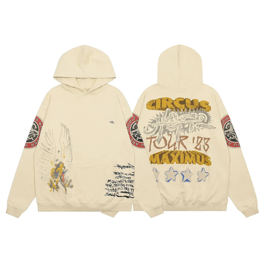 Y2k Streetwear Flame Person Letter Print Hooded Sweatshirts for Men and Pullover Ropa Hombre Sudaderas Fleece Baggy Hoodies - ATFH