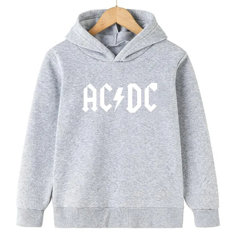 Hip Hop Fashion AC DC Children Hoodies Sweatshirt Autumn Winter Kids Hooded Top Casual Sportswear Boys Girls Hoodie Pullover