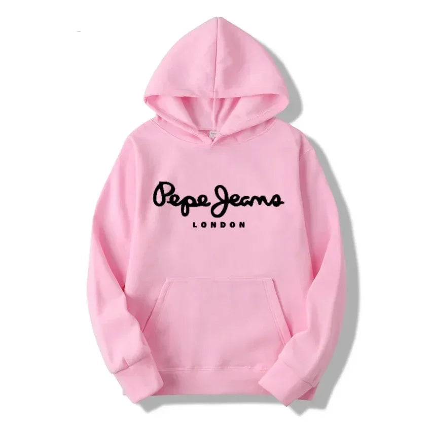 European and American Trendy Autumn/Winter New School Season Sports Hoodie Comfortable Loose PEPE Letter Printed Casual Jacket