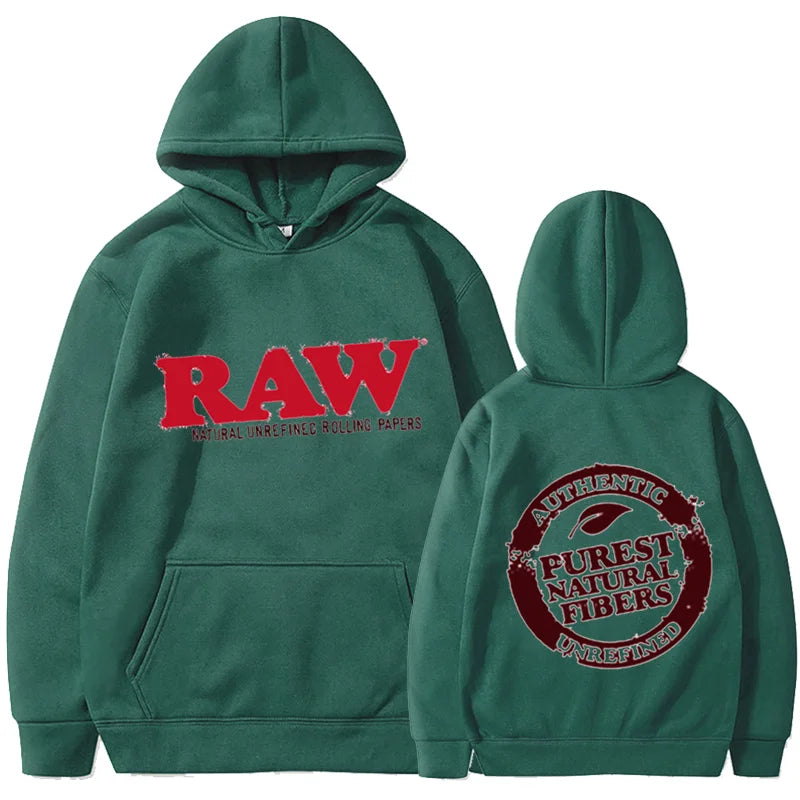RAW 2026 Fashion Hoodie Men Sweater Fleece Hooded Harajuku Hip Hop Casual Men Ladies Hoodie High Quality Pullover Hoodie - ATFH