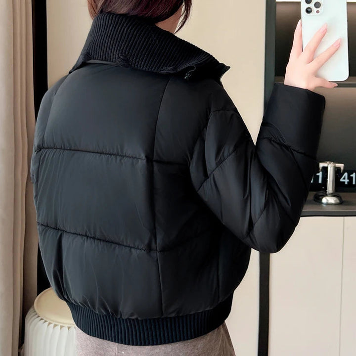 Fashion Winter Coat Female Short Parkas Long Sleeve Loose Thick Warm Women's Jackets ATFH