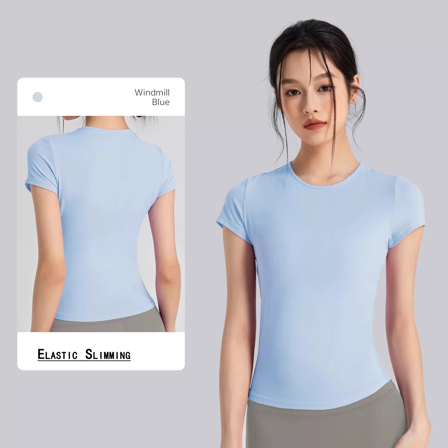 Women's Outdoor Sports Shirt Yoga Wear Fitness T-Shirt Quick Dry Running T-Shirt Workout Top Female Sportswear Exercise Clothing - ATFH