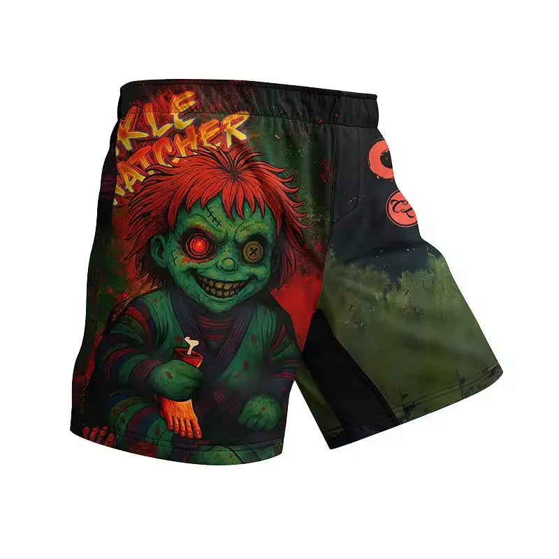 MMA Muay Thai Shorts Men Fighting Training Brazilian Jiu Jitsu Boxing Spandex/Polyester Stretch Durable Light Weight Short Pant