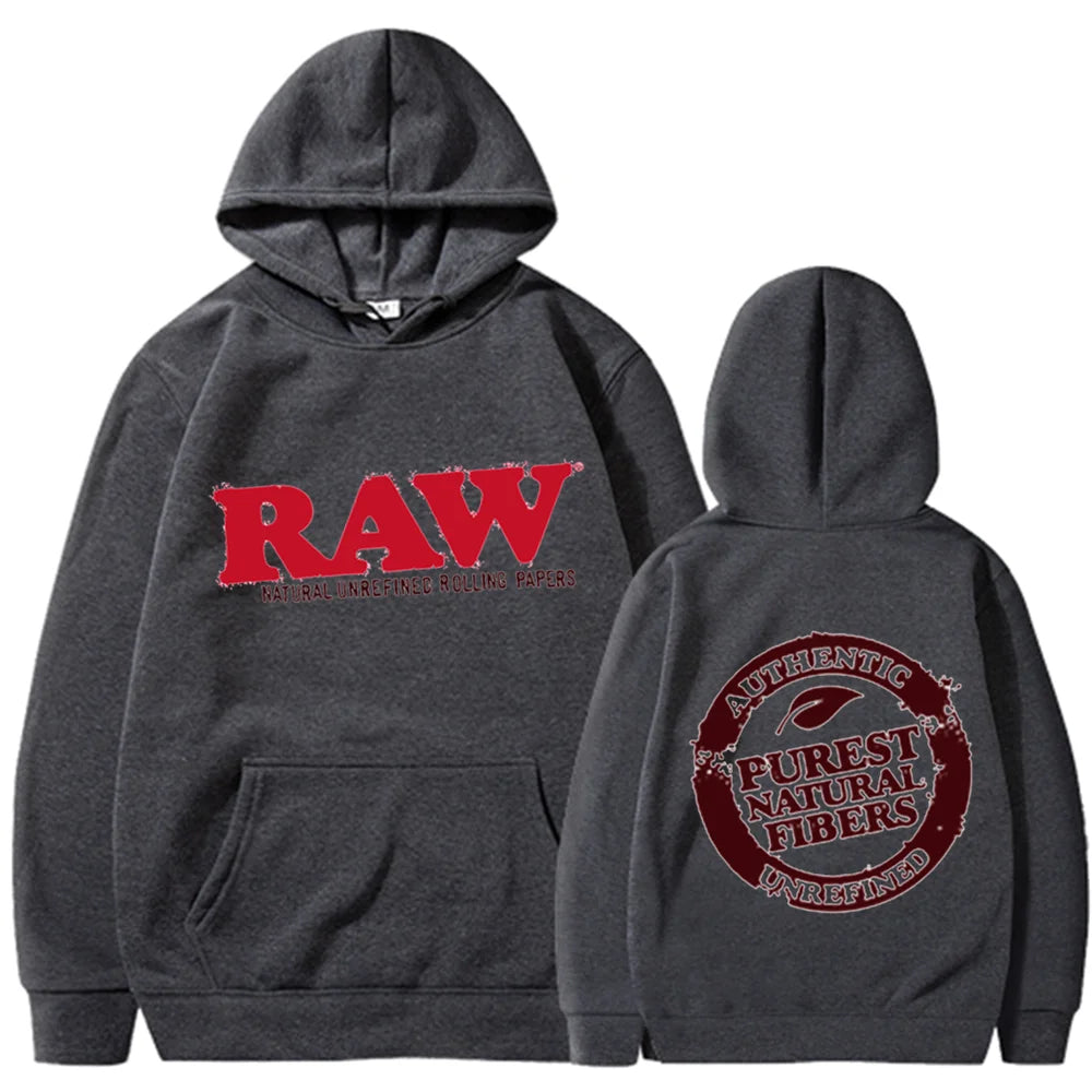 RAW 2026 Fashion Hoodie Men Sweater Fleece Hooded Harajuku Hip Hop Casual Men Ladies Hoodie High Quality Pullover Hoodie - ATFH