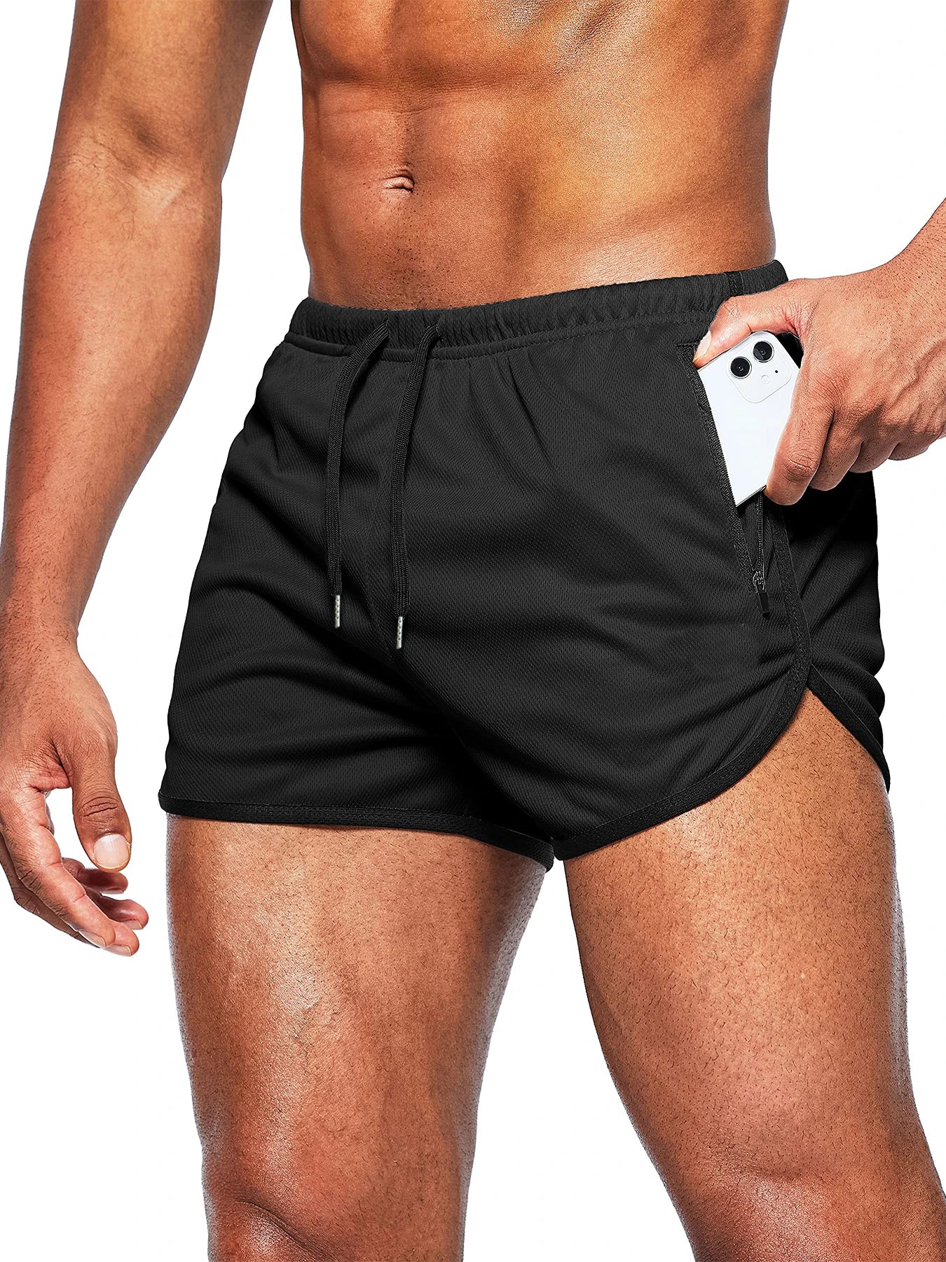 Men's new beach shorts running shorts 3-inch quick drying fitness running fashionable fitness shorts