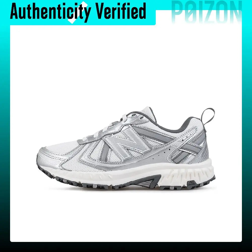 New Balance NB 410 V5 Breathable Low-top Casual Trail Running City Commuting Running Shoes Unisex White Silver MT410KM5