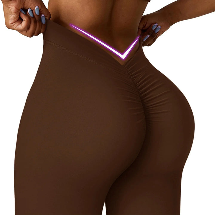 Women's 2026 Summer New Seamless Stretch Quick Dry Breathable Yoga Pants V Waist Butt Lifting Flared Workout Pants ATFH