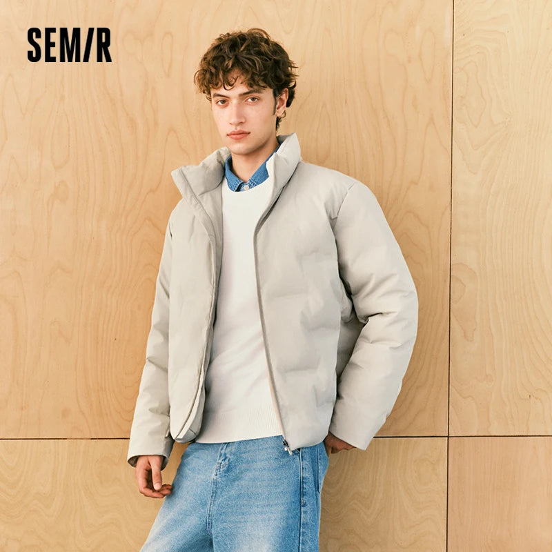 Semir Men Down Jacket Water Repellent Seamless Bonded 2026 Winter Outdoor Layer Warm Insulation Cold Weather Everyday Style
