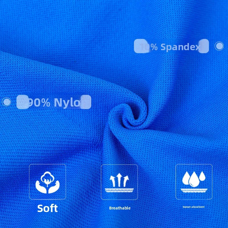 High Elastic Nylon Sports Shorts Women's Three-Way Waist Drawstring Butt Lifting Seamless Low Waist Three-Quarter Length