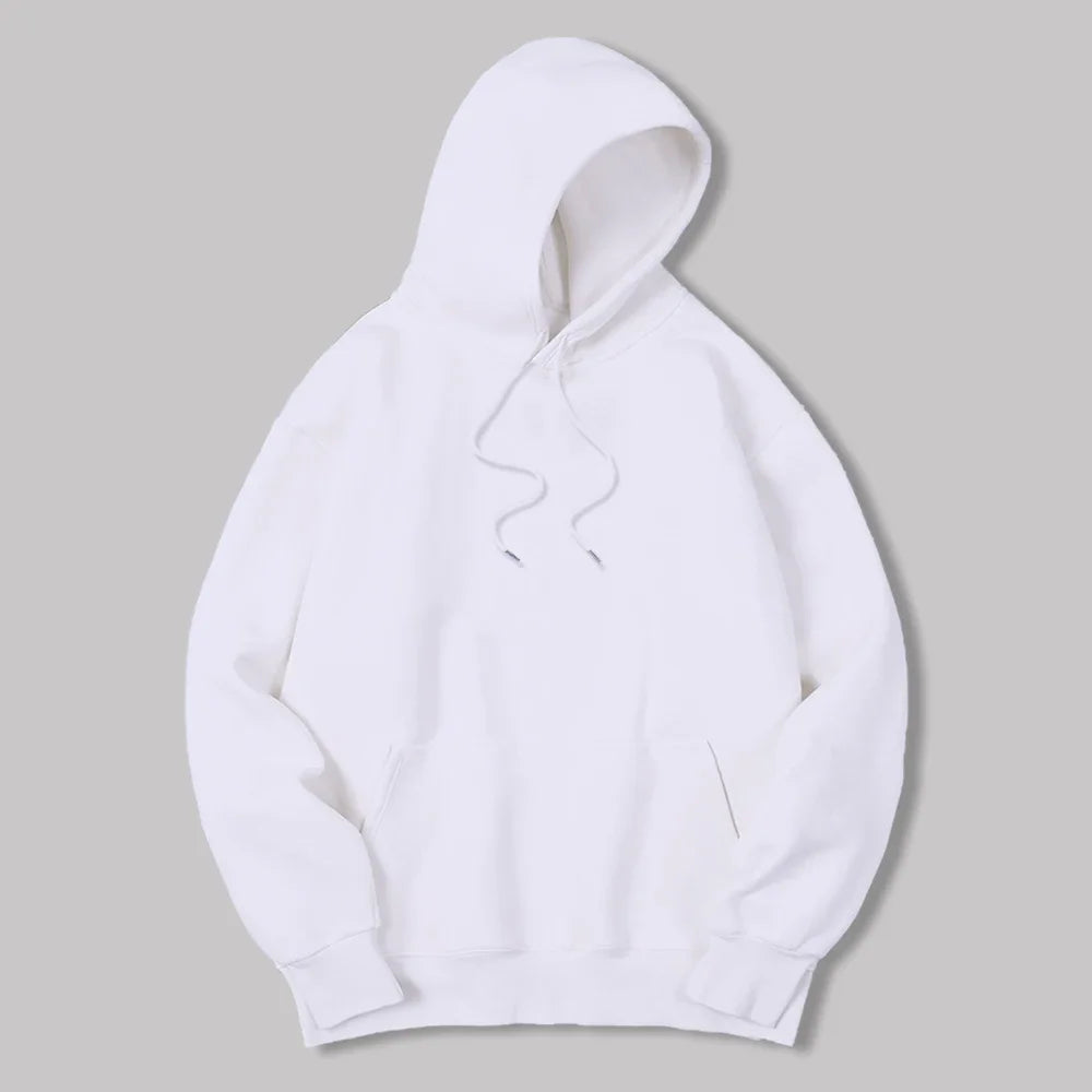 2025 Men's Solid Color Hooded Sweaters Men's Warm Wool Sweater Fashionable Street Clothing Loose  Breathable Jersey Brand Hooded - ATFH