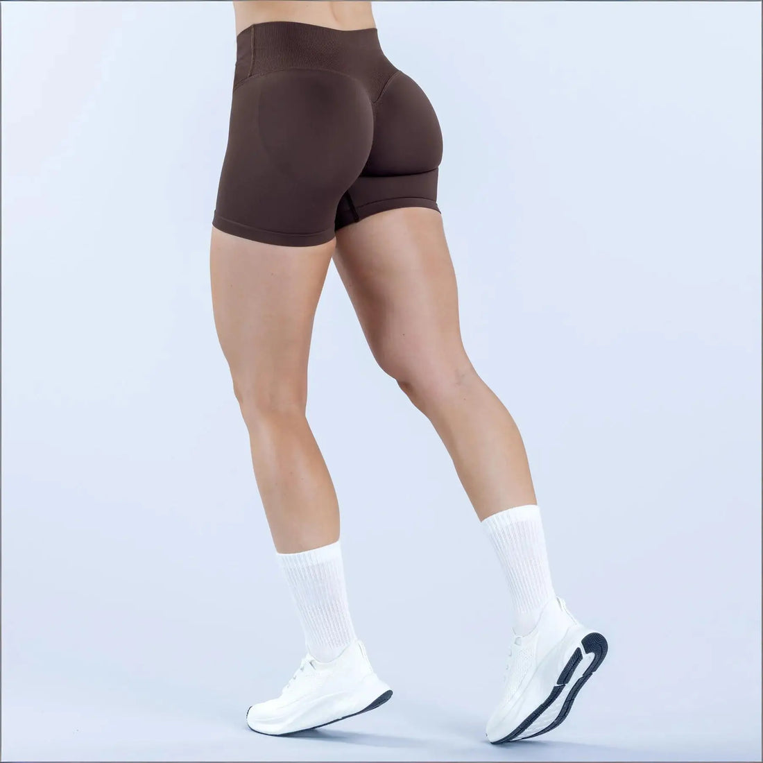 Women's high stretch fitness shorts; push-up sports shorts; running workout fitness women's short tight pants