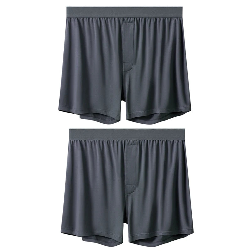 1/2Pcs Modal Mens Aro Pants Seamless Loose Solid Color Breathable Panties Elastic Underwear Boxer Shorts Homewear Underpants