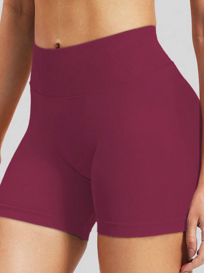Cross-border yoga pants, high-waisted, slimming, sexy, and shapely running shorts, sportswear yoga shorts