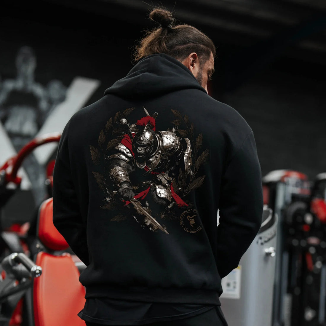 SILVERBACK Mens Gym Fitness Hoodie Autumn Long Sleeve Hooded Pullover Printed Sweatshirts Bodybuilding Apparel Sportswear Tops - ATFH