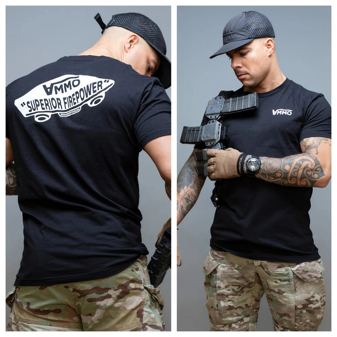 Acta Non Verba Military Tactical Art Style Summer Casual T-shirt Men's and Women's Luxury Brand ATFH