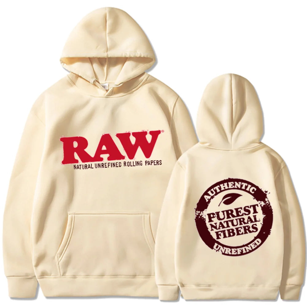 RAW 2026 Fashion Hoodie Men Sweater Fleece Hooded Harajuku Hip Hop Casual Men Ladies Hoodie High Quality Pullover Hoodie - ATFH