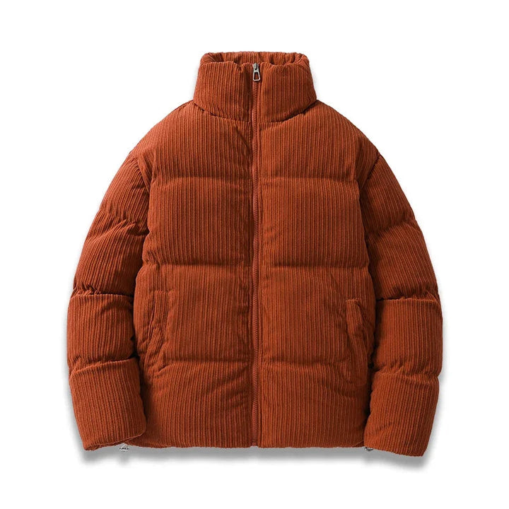 Men Winter Jacket Corduroy Cotton Padded Warm Parkas Autumn Puffer Coat Male Vintage Korean Man Stand Collar Windbreaker ATFH