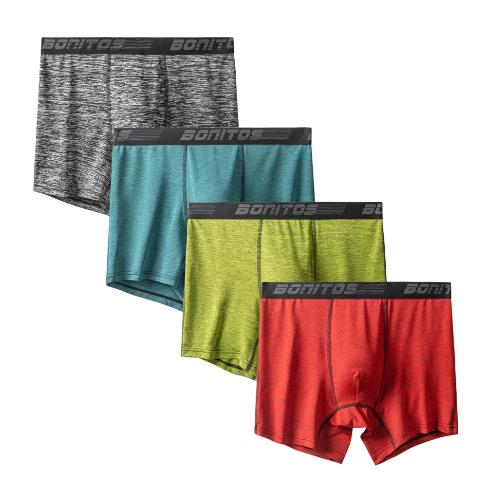 4pcs Men's Panties Sexy Underpants Mens Polyester Boxer Short Brand Underwear For Man Boxers Breathable Trunks M-XXXXL