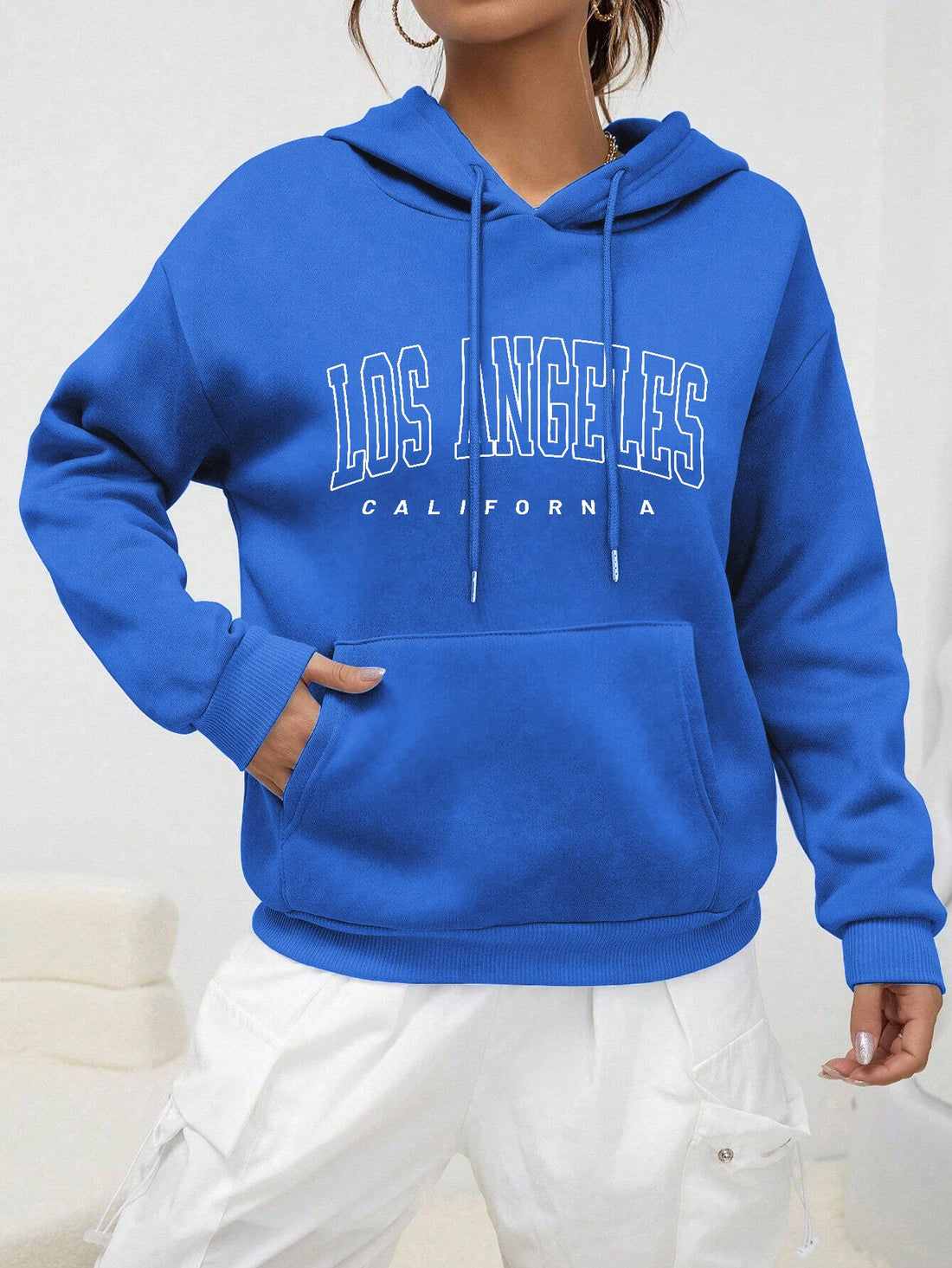 Los Angeles Art Letter Design Women Hoodies American Style Casual Hoody Autumn Hip Hop Female Hoodie Casual Fleece Clothing - ATFH