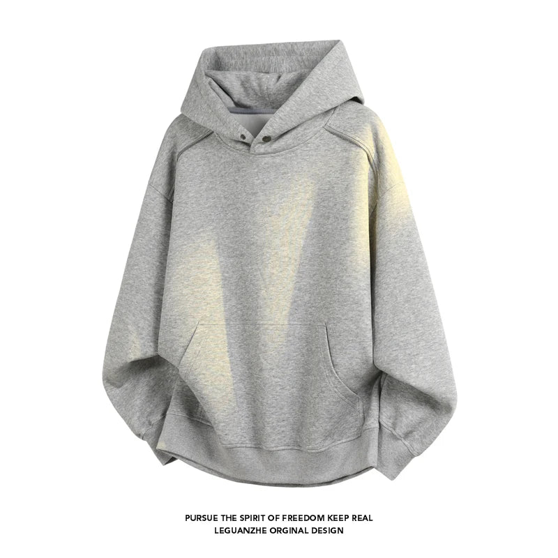 Spring Autumn Ninja Streetwear Turtleneck Hoodies For Men Y2K Oversized Sweatshirt Hoodies High Street Pullover Sweatshirt - ATFH