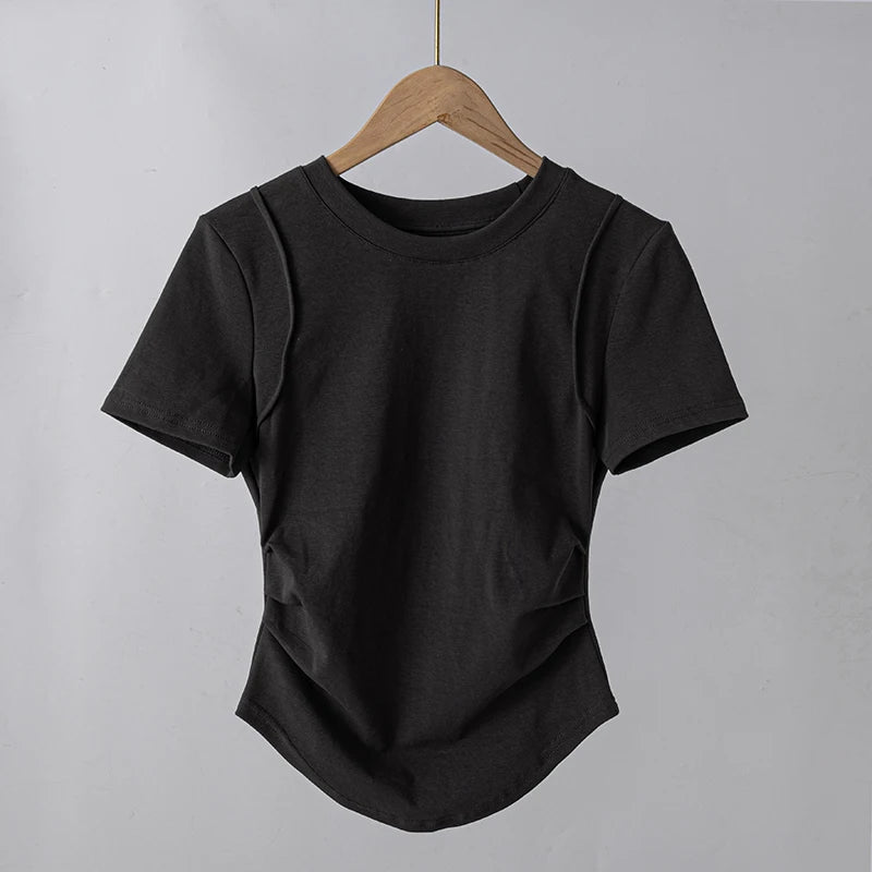 Women's T-shirts Sport Top Womans Clothing Sports Shirt Woman Women's Dry Fit T-shirt Gym Woman Clothes Fitness Compression Yoga - ATFH