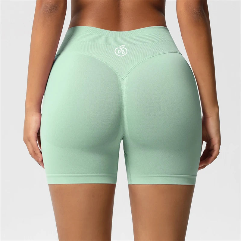 Women Bum Three Waist Sections Sports Shaping Shorts Seamless Sports Shorts For Women Cycling Jogging Fitness High Waist Push Up Tahsi Fashion House